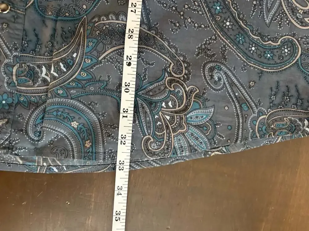 Roper Men's 2XL Paisley Print Western Pearl Snap Button Shirt Cowboy Rodeo